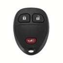 3 button remote for gm vehicles with lock, unlock, and red panic buttons